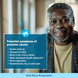 Potential symptoms of prostate cancer