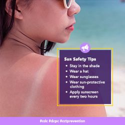 Sun safety tips.