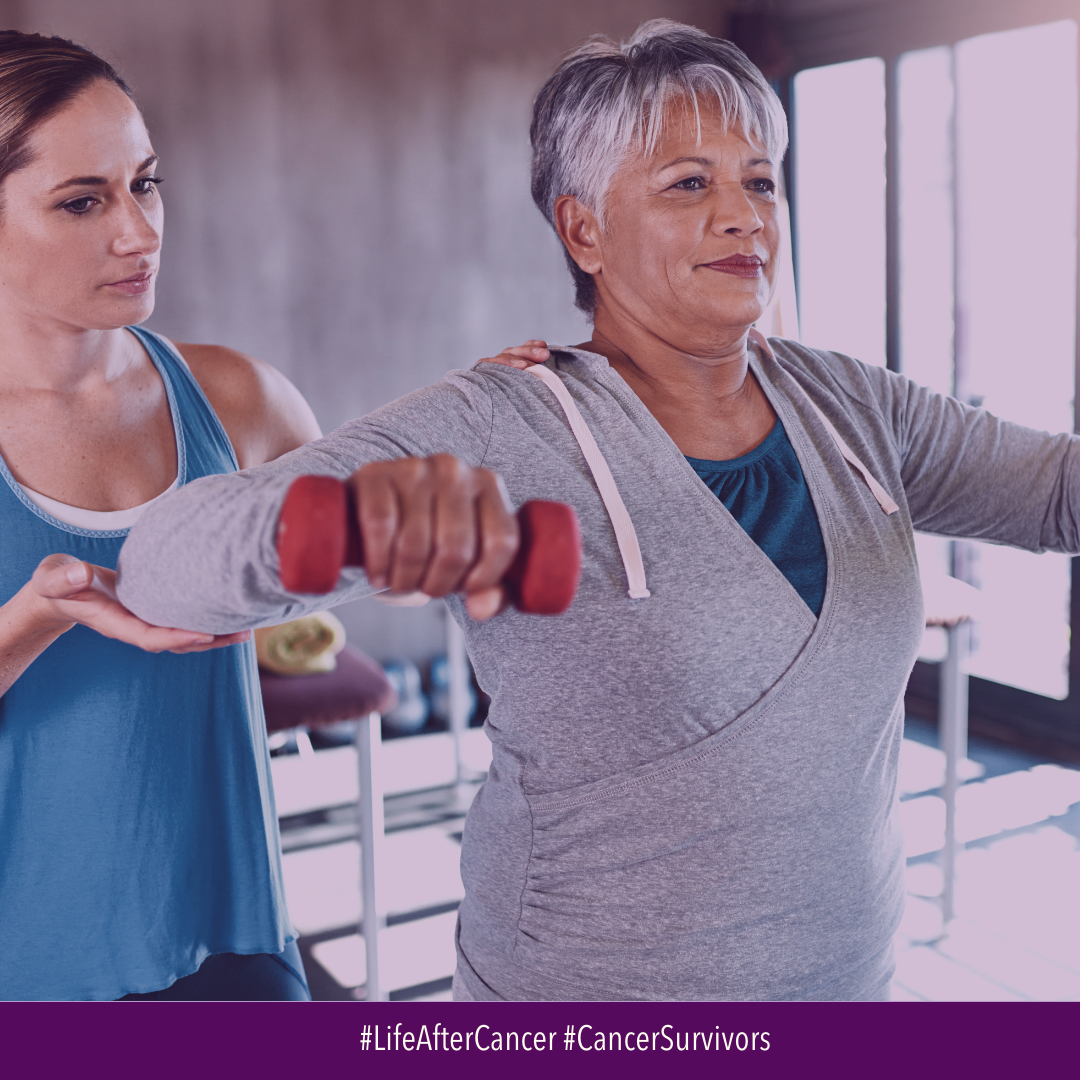 Image of woman exercising with a trainer