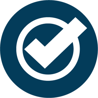 icon of a checkmark inside a circle