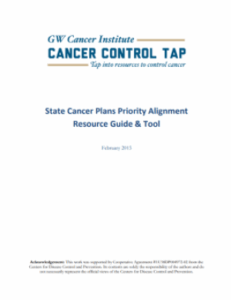 State Cancer Plan Alignment